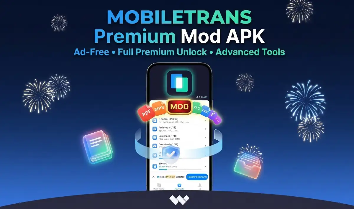 MobileTrans MOD APK Premium Unlocked Interface